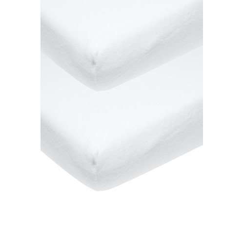 Комплект простыней на резинке Molton Meyco Baby - White - 50x90cm