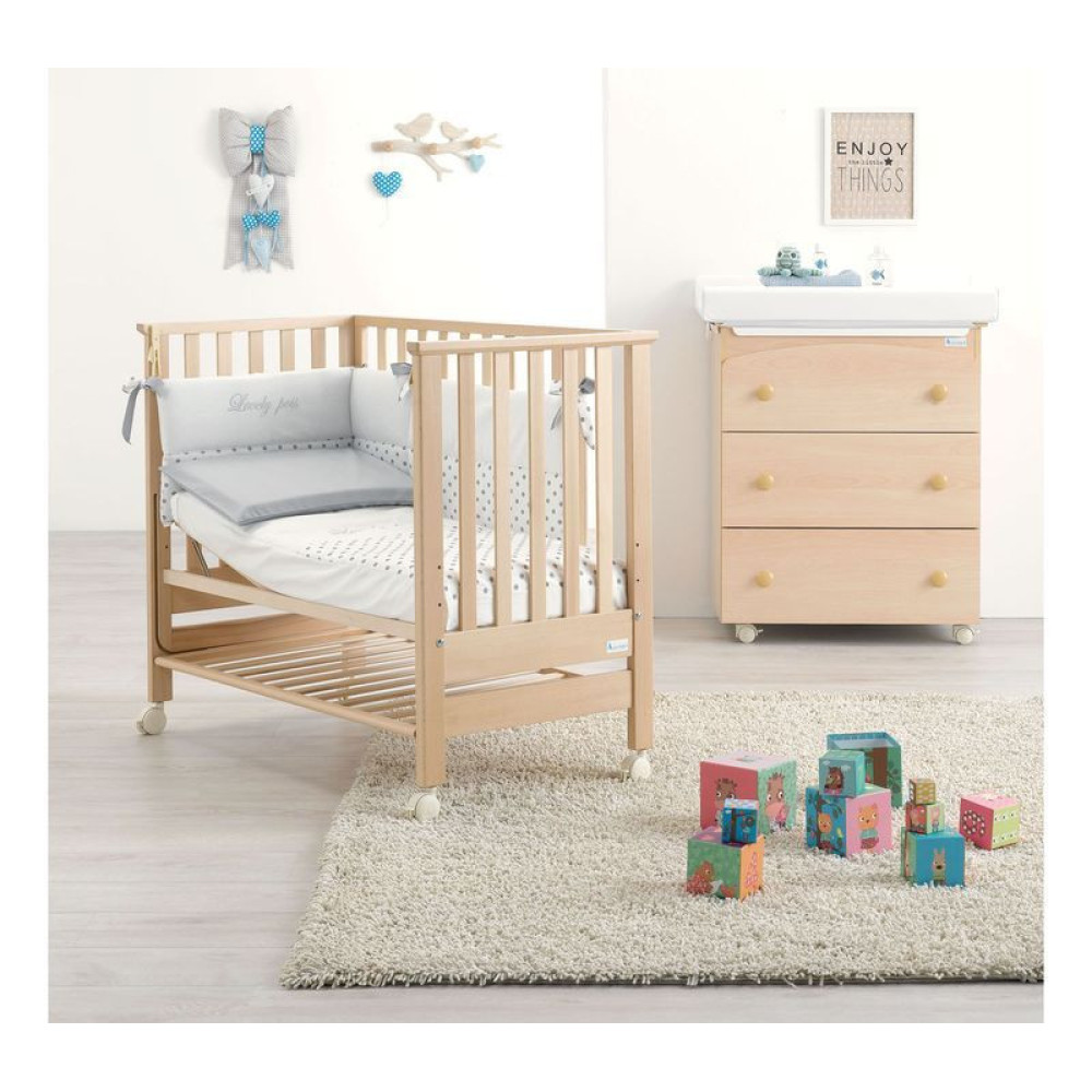 Azzurra кроватка для новорожденного Contact с матрасом