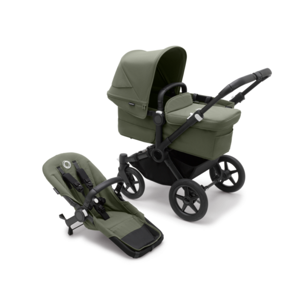 Bugaboo Donkey 5 Duo коляска Black/Forest Green/Forest Green