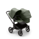Bugaboo Donkey 5 Duo коляска Black/Forest Green/Forest Green