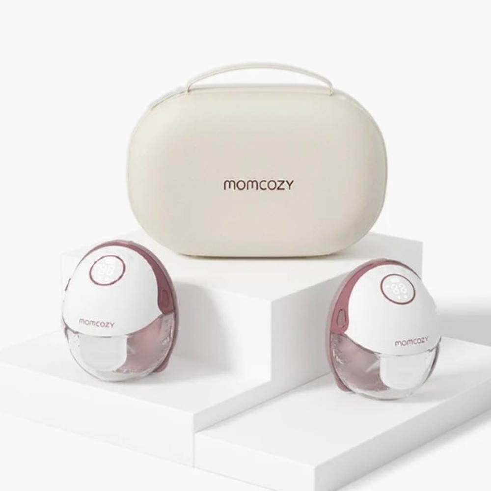 MOMCOZY Dubultais pārnesājams bezvadu krūts pumpis M6 - Cozy Red