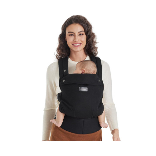 MOMCOZY PureHug Baby Carrier - Ergonomic Cozy & Lightweight, Cotton Black