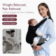 MOMCOZY PureHug Baby Carrier - Ergonomic Cozy & Lightweight, Cotton Black
