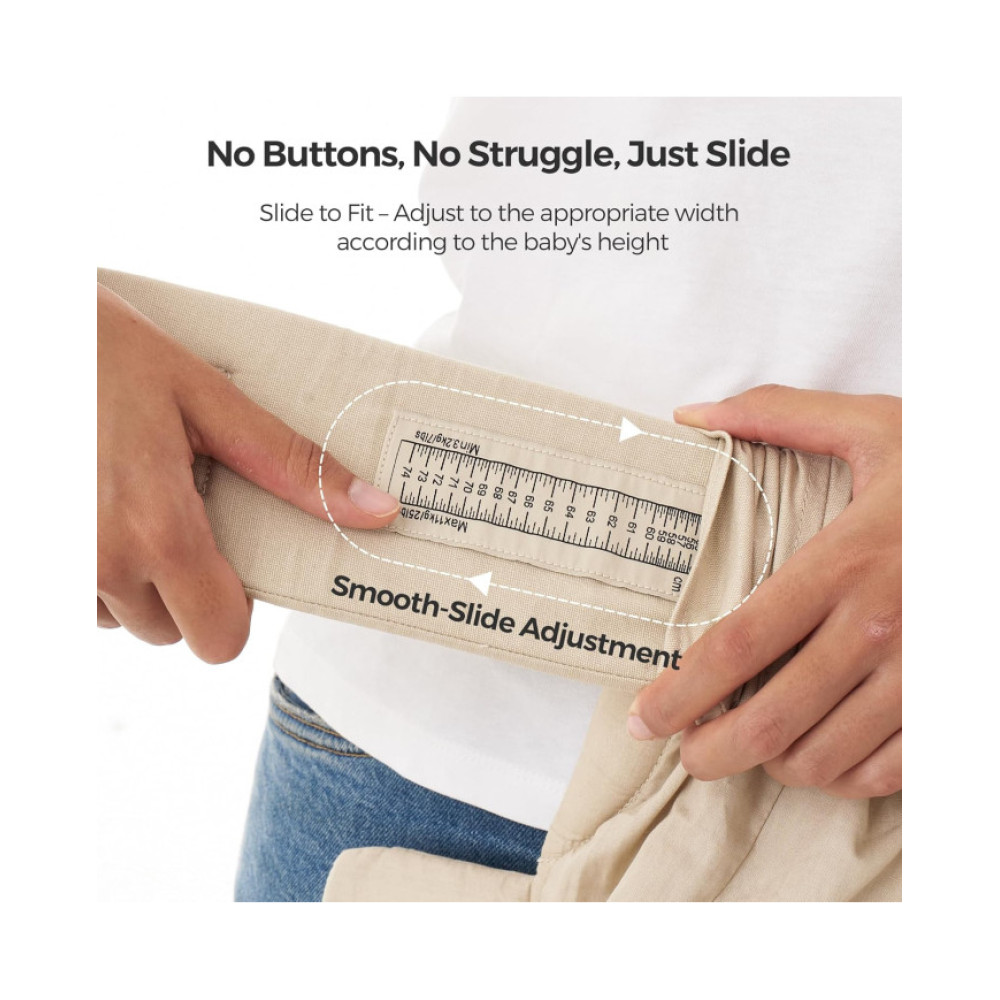 MOMCOZY Ergonomiskā Zīdaiņu  Ķengursoma WeeSnug, COTTON KHAKI