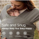 MOMCOZY Easy to Wear Hands Free - Baby Wrap Carrier, Dark Coffee