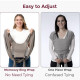 MOMCOZY Easy to Wear Hands Free - Baby Wrap Carrier, Dark Coffee
