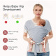 MOMCOZY Easy to Wear Hands Free - Baby Wrap Carrier, Gray