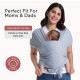 MOMCOZY Easy to Wear Hands Free - Baby Wrap Carrier, Gray