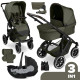 ABC Design Salsa 5 Air 3in1 Ratu komplekts ar Maxi-Cosi autokrēslu- Avocado
