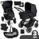 ABC Design Salsa 5 Air 3in1 Ratu komplekts ar Maxi-Cosi autokrēslu- Coal