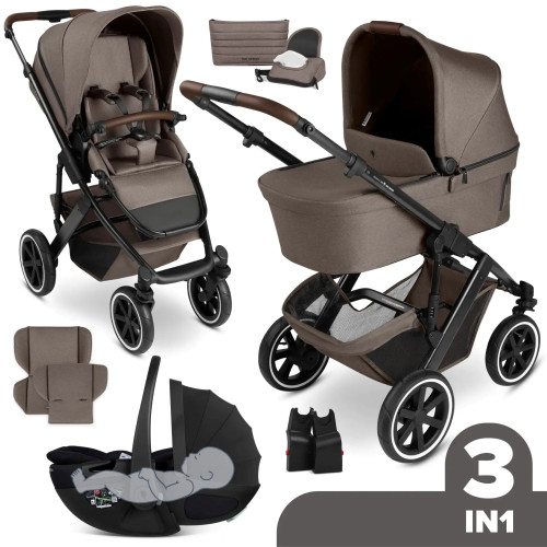 ABC Design Salsa 5 Air 3in1 Ratu komplekts ar Maxi-Cosi autokrēslu- Nature