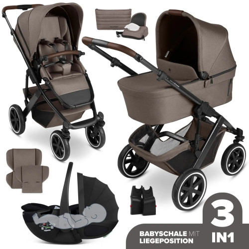 ABC Design Salsa 5 Air 3in1 Ratu komplekts ar Maxi-Cosi autokrēslu- Nature