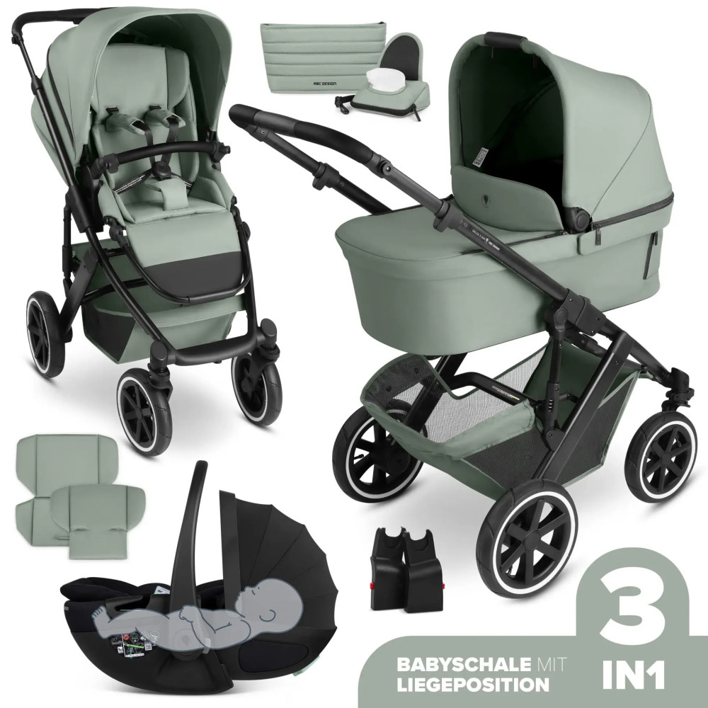 ABC Design Salsa 5 Air 3in1 Ratu komplekts ar Maxi-Cosi autokrēslu- Pine