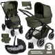 ABC Design Salsa 5 Air 3in1 Ratu komplekts ar Maxi-Cosi autokrēslu- Avocado