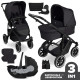 ABC Design Salsa 5 Air 3in1 Ratu komplekts ar Maxi-Cosi autokrēslu- Coal