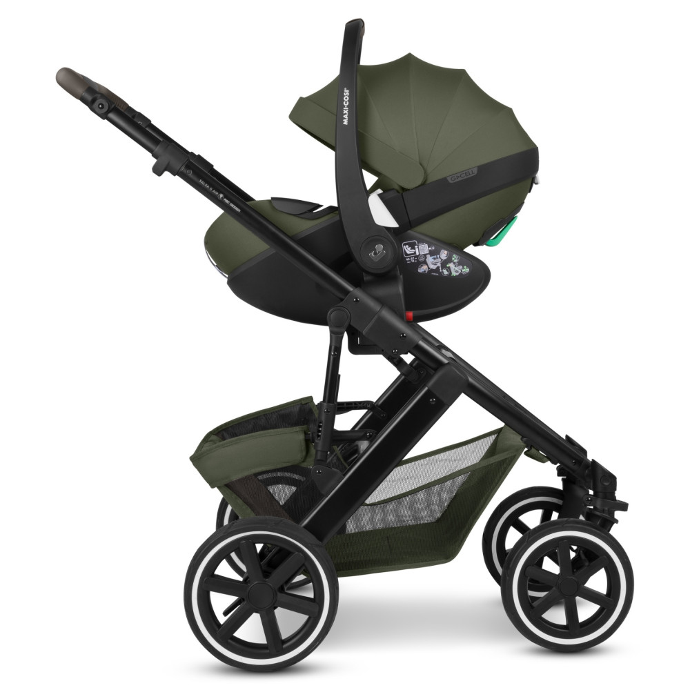 ABC Design Salsa 5 Air 3in1 Ratu komplekts ar Maxi-Cosi autokrēslu- Avocado