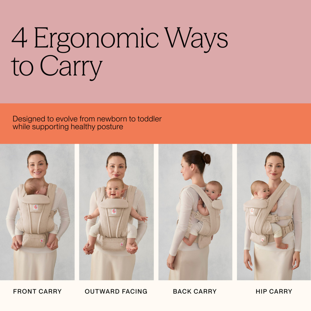 Ergobaby ķengursoma Omni Deluxe Cotton - Onyx Black