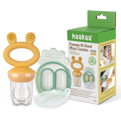 Haakaa Fresh Food Feeder Mini Combo - Mustard