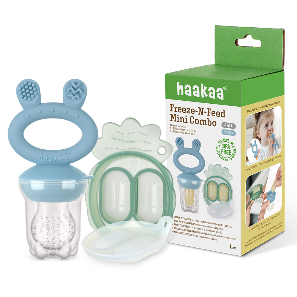 Haakaa Fresh Food Feeder Mini Combo - Sky Blue
