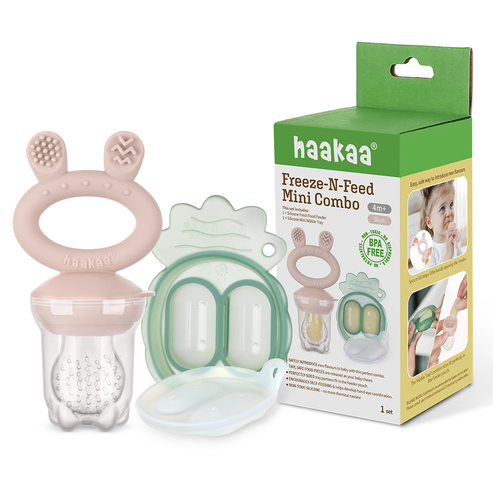 Haakaa Fresh Food Feeder Mini Combo - Blush