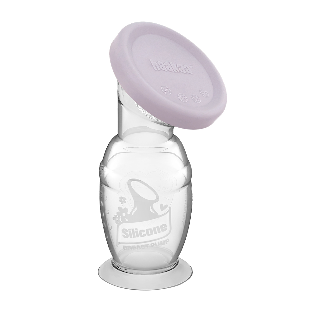 Haakaa Generation 2 Silicone Breast Pump with Suction Base & Silicone Cap - 100ml - Lavender
