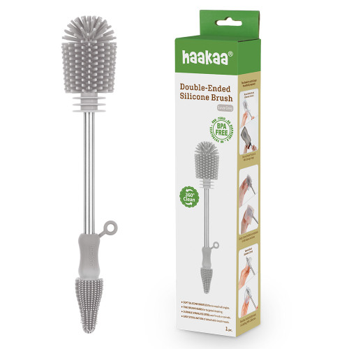 Haakaa Silicone Cleaning Brush - Grey