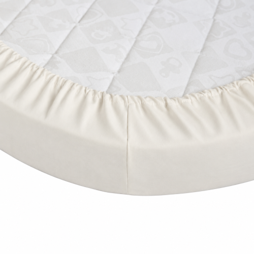 Ingvart Smart Bed Oval Palags ar Gumiju White/Milk 72\72 Cm