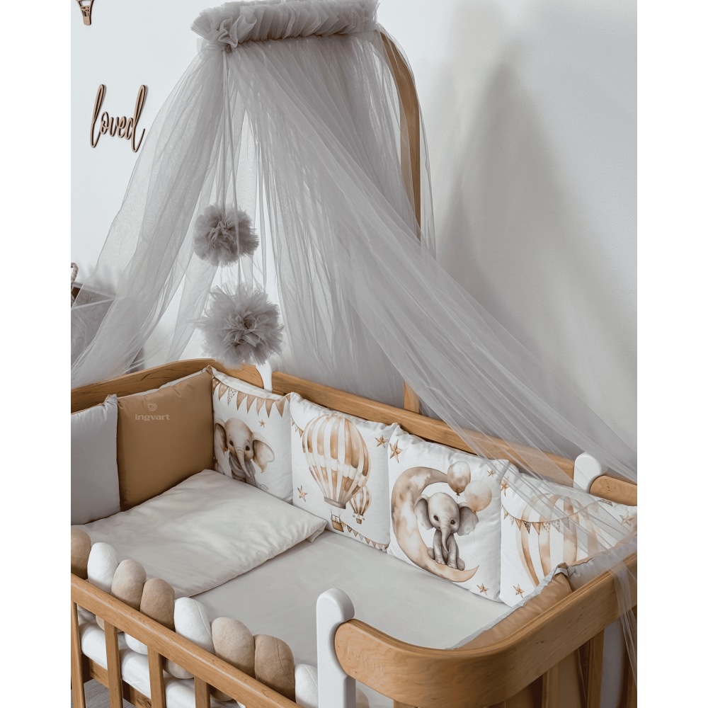 Ingvart Canopy with popmons, Light Grey