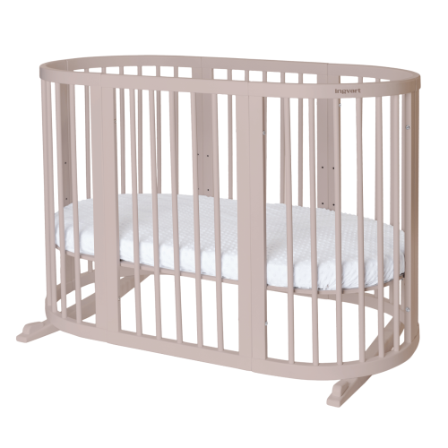 Ovāla bērnu gultiņa Transformers Ingvart Smart Bed 9in1 (Cappuccino) + matracis dāvana 72x72