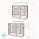 Ingvart Oval Transformer Smart Bed 9in1 Ivory 