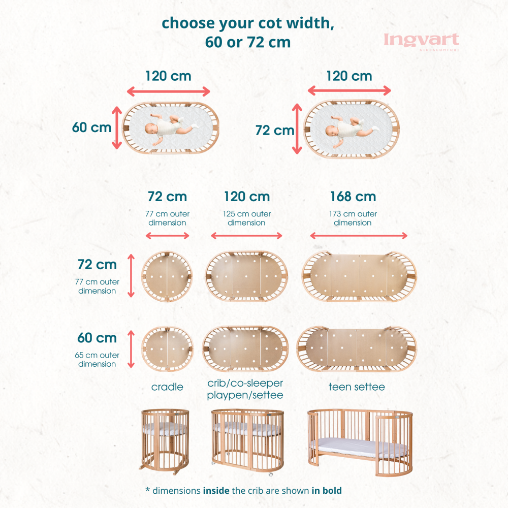 Ingvart Oval Transformer Smart Bed 9in1 Ivory 