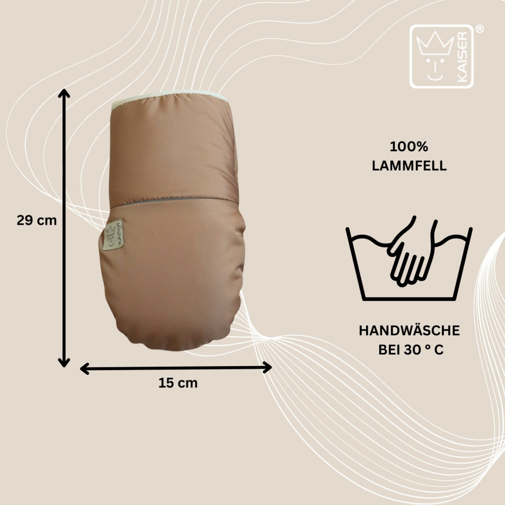 Kaiser Hand warmer Reflect for strollers - Khaki