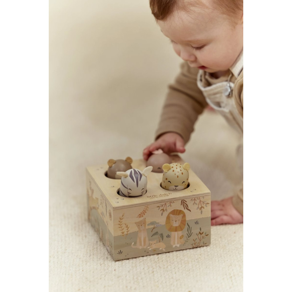 Little Dutch koks Pop­up rotaļlieta ´Safari Friends´ FSC