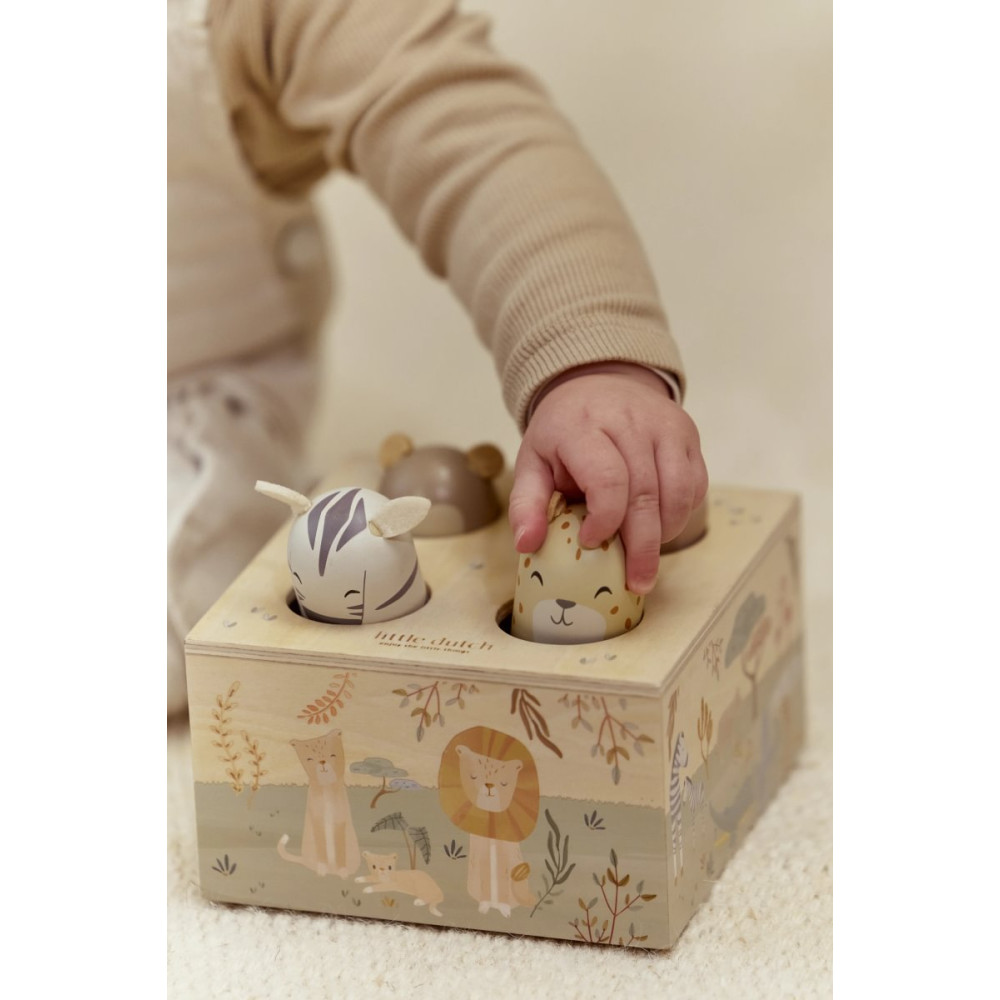 Little Dutch koks Pop­up rotaļlieta ´Safari Friends´ FSC