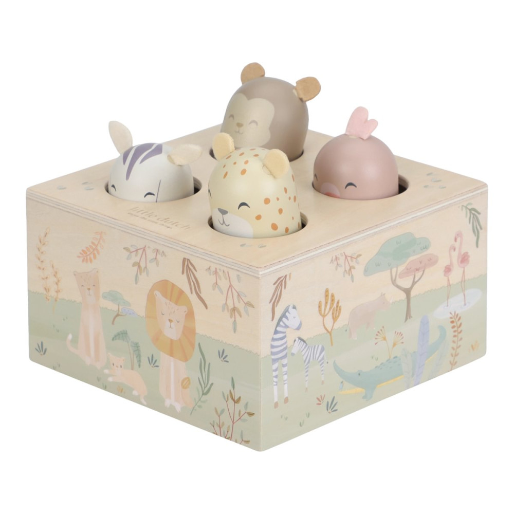 Little Dutch koks Pop­up rotaļlieta ´Safari Friends´ FSC