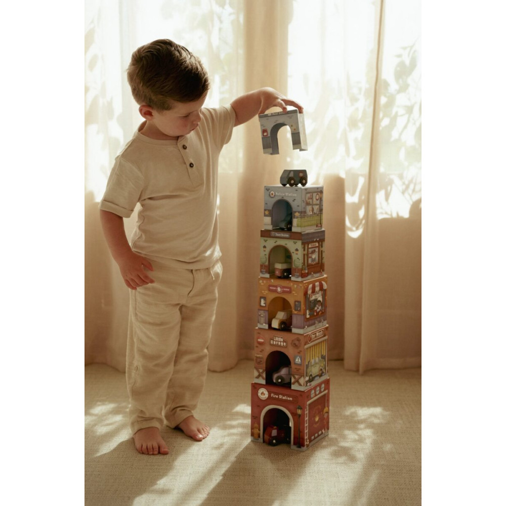 Little Dutch Stacking Blocks with Cars FSC