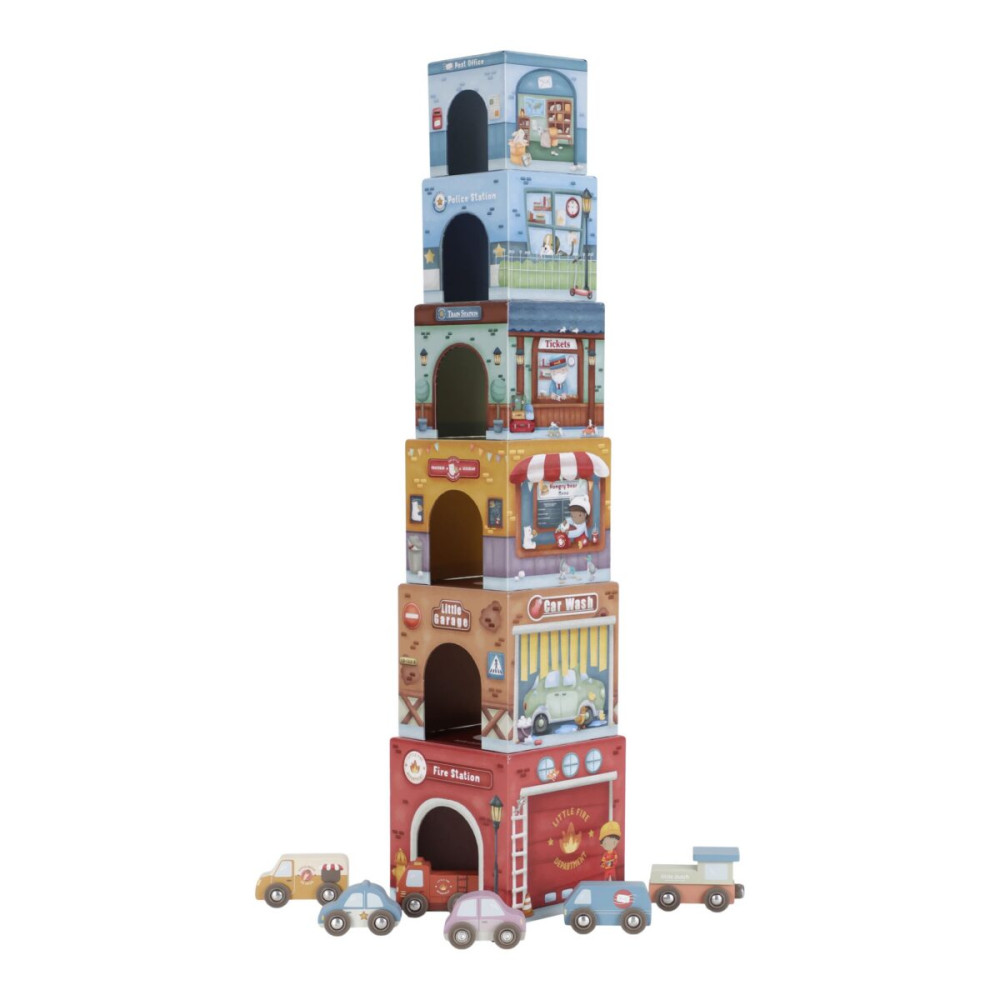 Little Dutch Stacking Blocks with Cars FSC