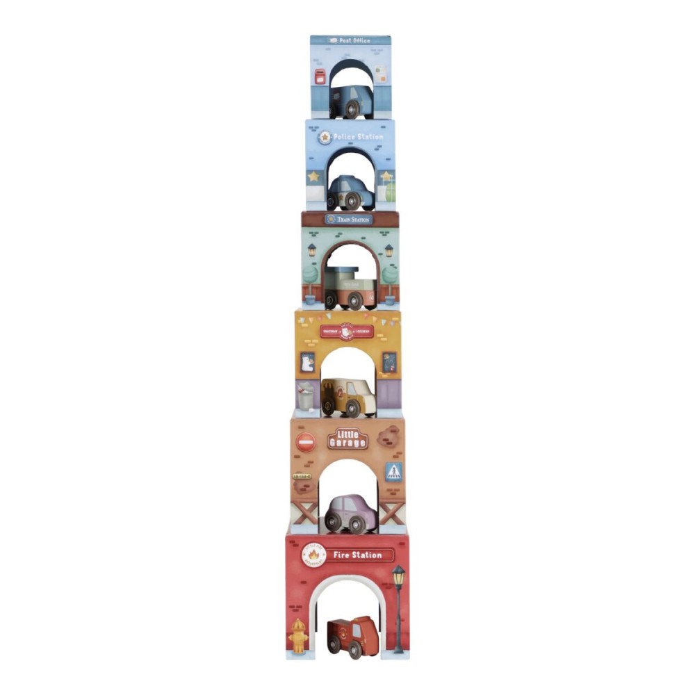Little Dutch Stacking Blocks with Cars FSC