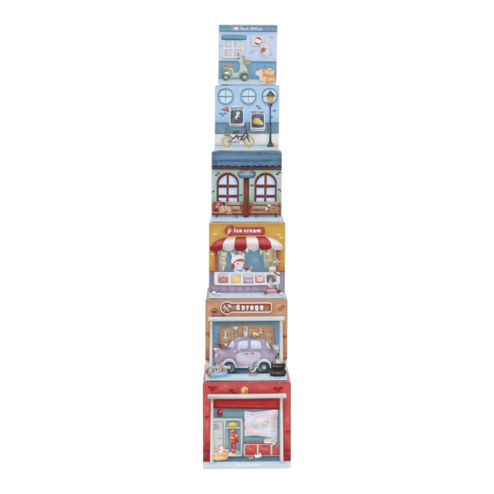 Little Dutch Stacking Blocks with Cars FSC