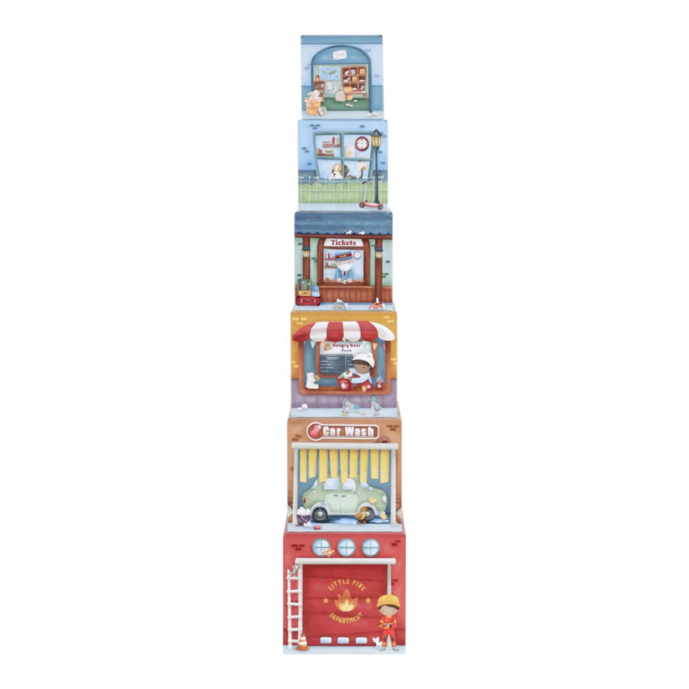 Little Dutch Stacking Blocks with Cars FSC