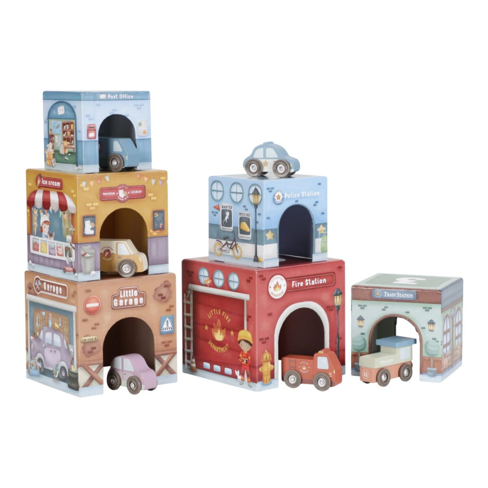 Little Dutch Stacking Blocks with Cars FSC