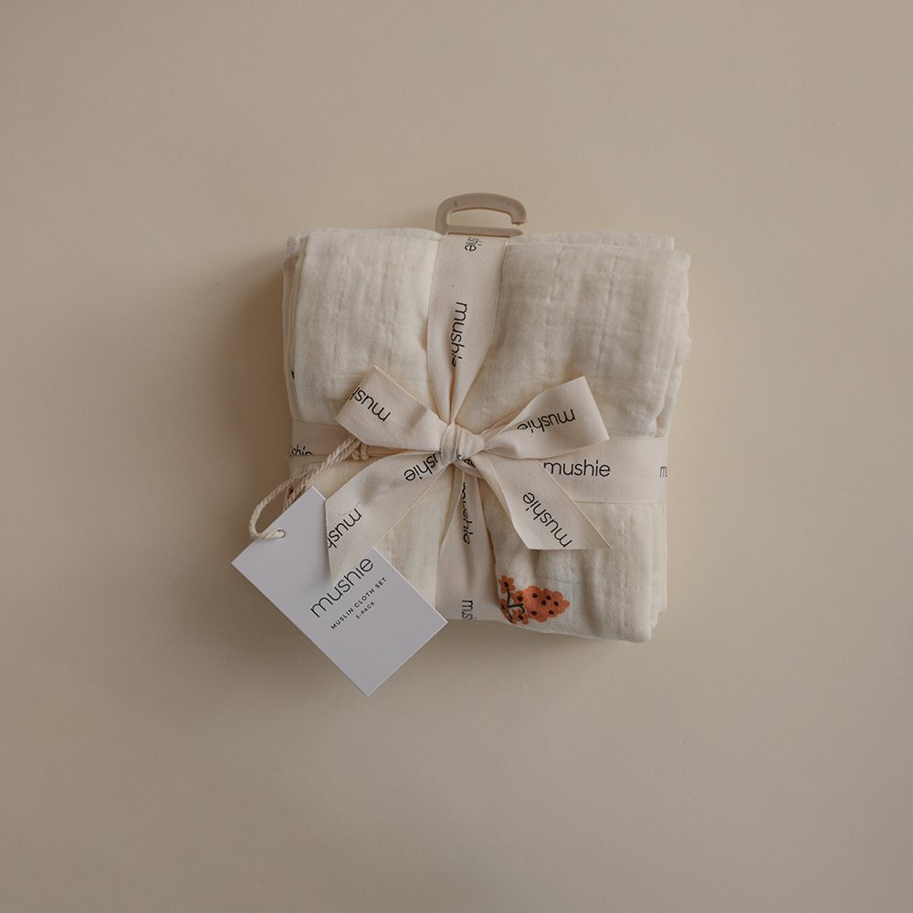Mushie Muslin Cloth 3-pack - Flowers