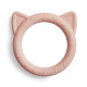 Mushie Teether - Cat - Blush