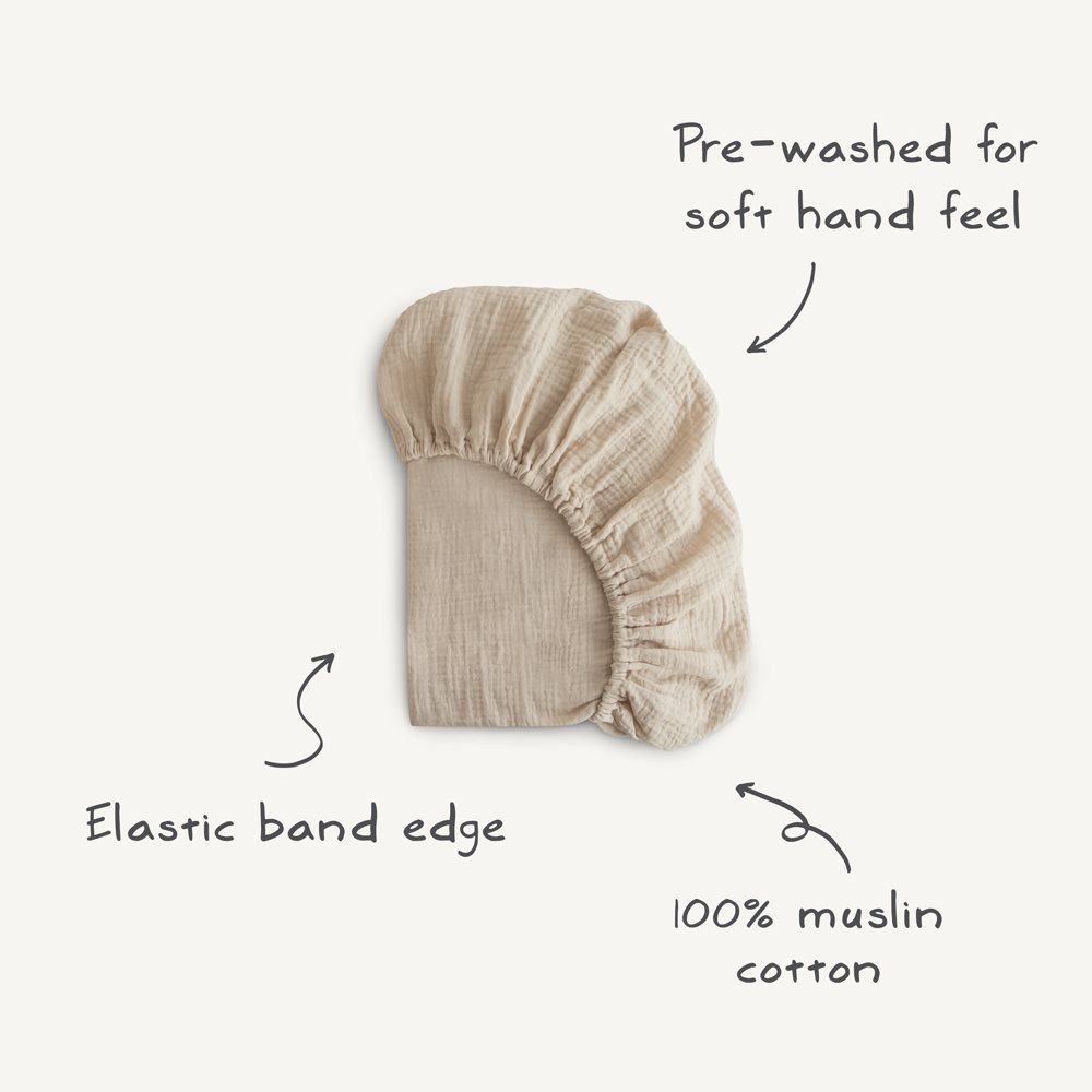 Mushie Crib Sheet - Medium - Falling Stars