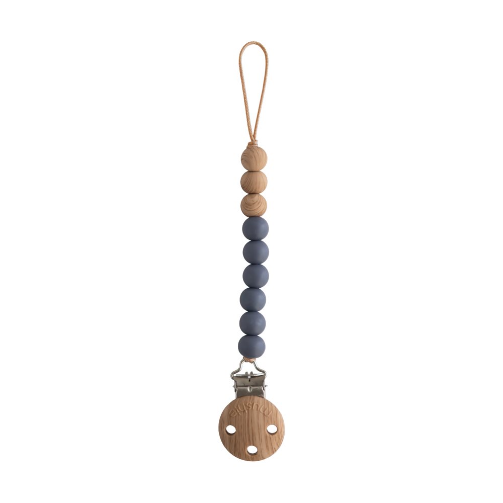 Mushie Pacifier Clips - Eva Iron