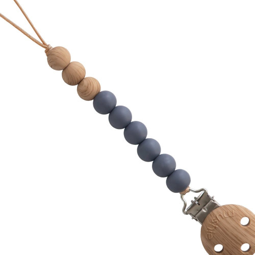 Mushie Pacifier Clips - Eva Iron