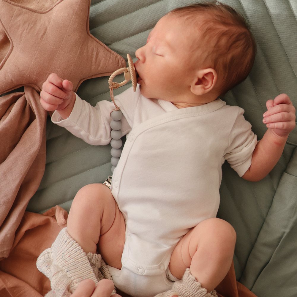 Mushie Pacifier Clips - Halo Powder