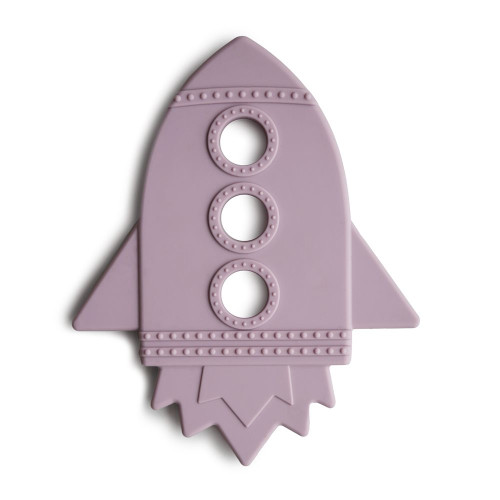 Mushie Teether - Rocket - Soft Lilac 
