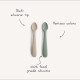 Mushie Silicone Feeding Spoons 2-pack - Powder Blue