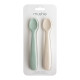 Mushie Silicone Feeding Spoons 2-pack - Powder Blue